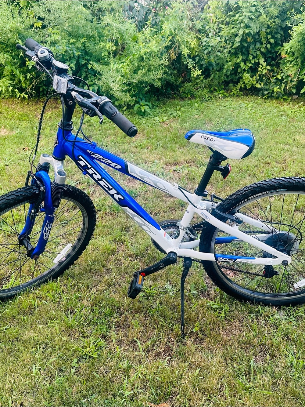Trek Kids Blue and White Youth Mountain Bike - Sturdy Ride for Kids